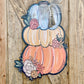 Stacked Pumpkin Door Hanger | Fall Door Decor | Floral Door Hanger | Halloween Decor | Fall Door Hanger | Fall Door Wreath